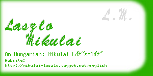 laszlo mikulai business card